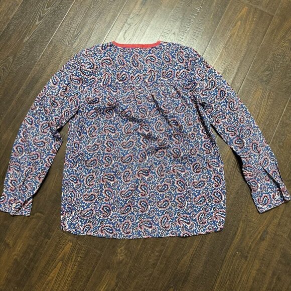 J. Crew Women's Paisley Print Long Sleeve Blouse Peasant Cotton Multicolored XXS - Picture 3 of 7